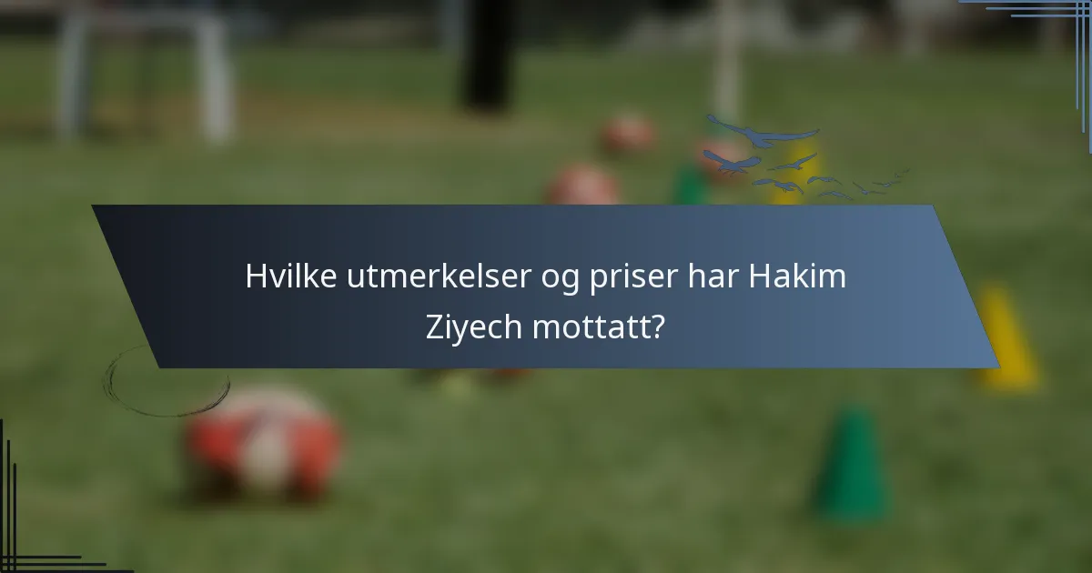 Hvilke utmerkelser og priser har Hakim Ziyech mottatt?